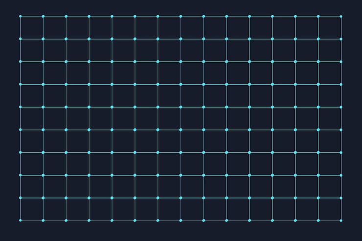 Vector hud 인터페이스 그리드 점 배열 및 매트릭스 기호 운영 체제 ui 배경 터 미래