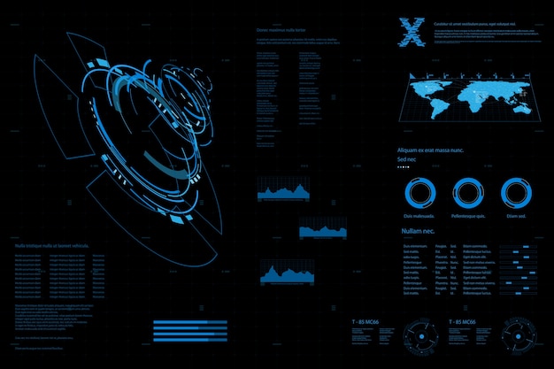 Hud panel ui business background