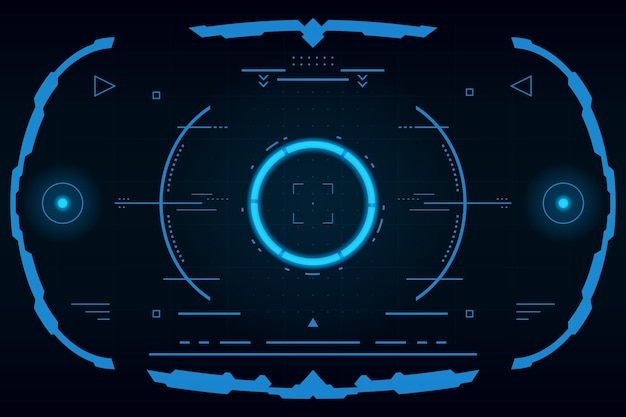 Vector hud panel vr user interface