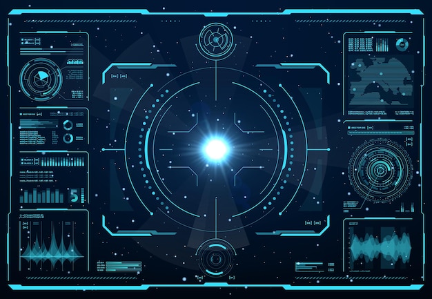 HUD ruimteschip of shuttle-vliegtuigscherminterface