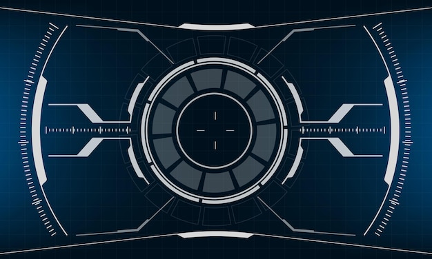 HUD scifi interface screen view design virtual reality futuristic technology display vector