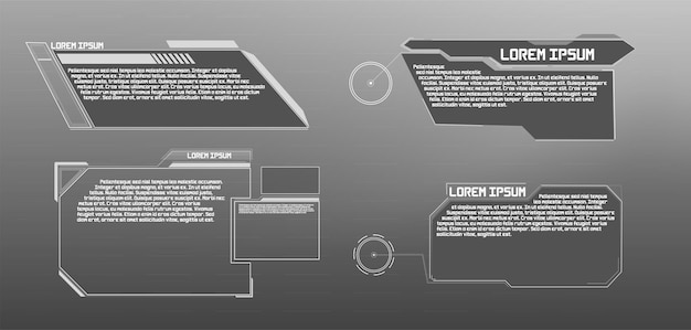 HUD style in network security vector illustration Infographic elements