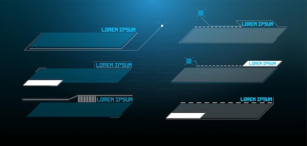 HUD style in network security vector illustration Infographic elements