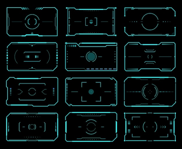 hud target frames aim control ski fi ui interface