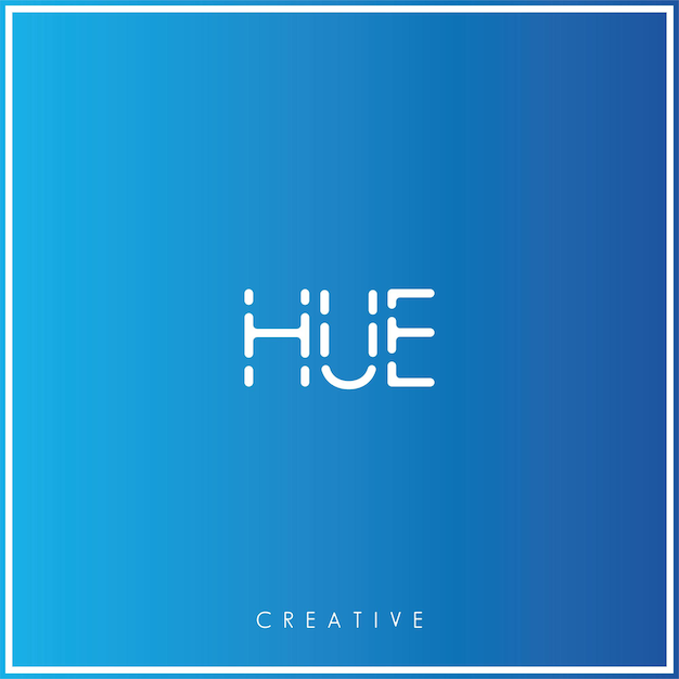 Hue premium vector latter logo design creative logo vector illustration logo creative monogram