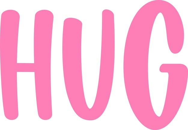 Наклейка с надписью " Hug "