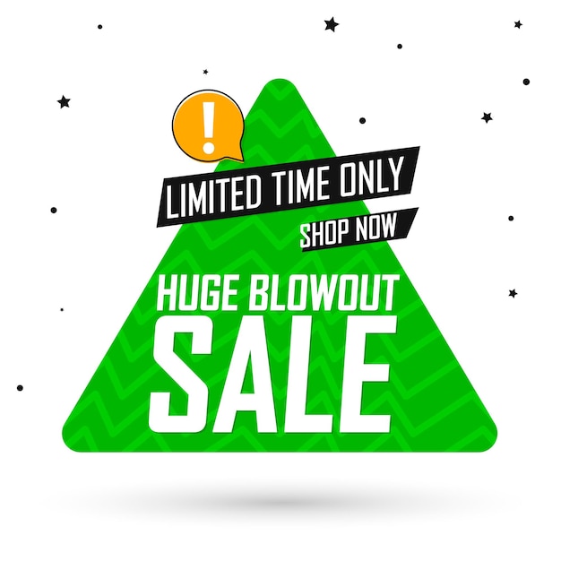 Vector huge blowout sale poster design template or banner for shop and online store vector illustration