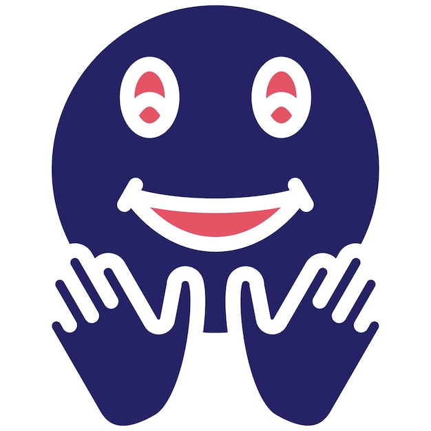 Vettore illustrazione dell'icona vettoriale di un'abbraccio di emoji