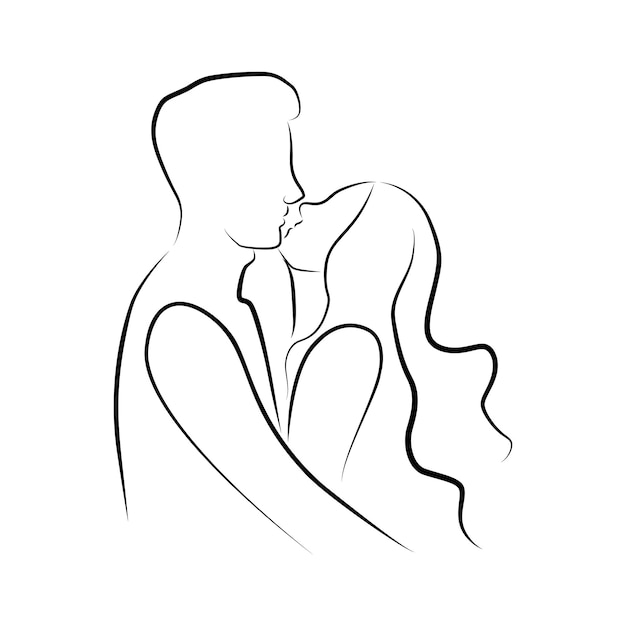 Hugging Lovers in Linear Style.