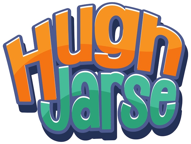 Hugh Jass logo tekstontwerp