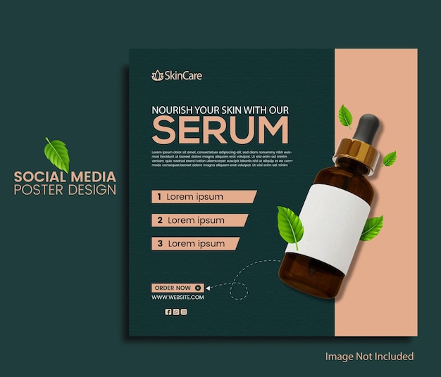 Vector huidverzorgingsproduct sociale media posterontwerp
