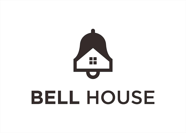 huis bel logo ontwerp vectorillustratie