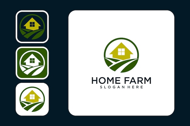 Huis boerderij modern logo ontwerp