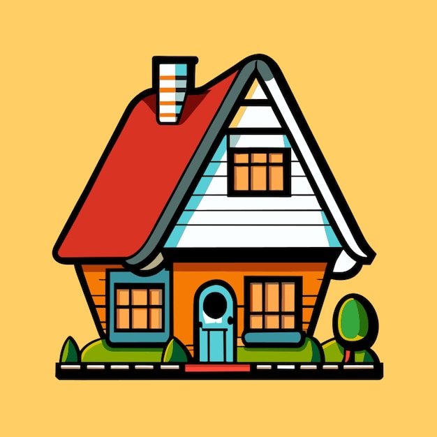 huis clipart vector illustratie cartoon