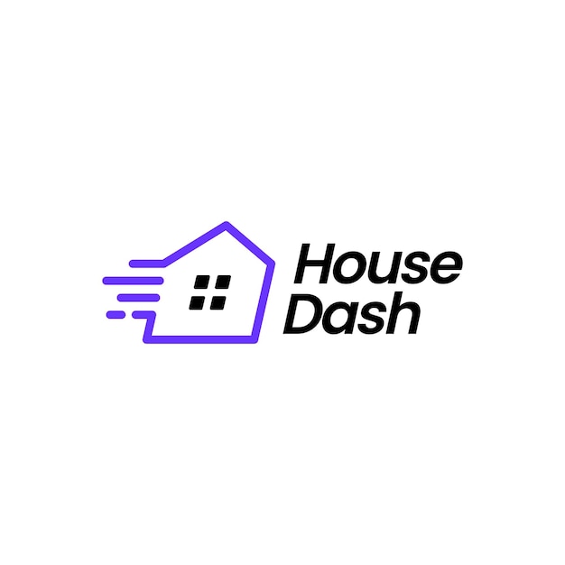 Vector huis dash logo vector pictogram illustratie