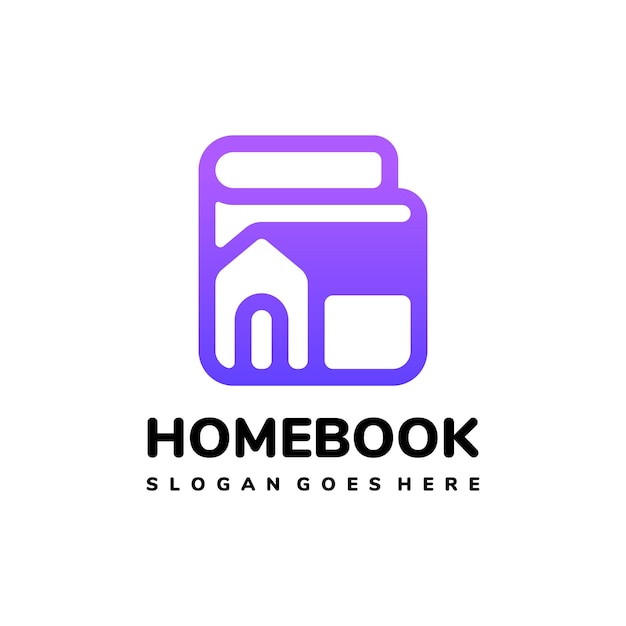 Huis en boek logo sjabloon