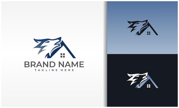 Huis en wolf logo