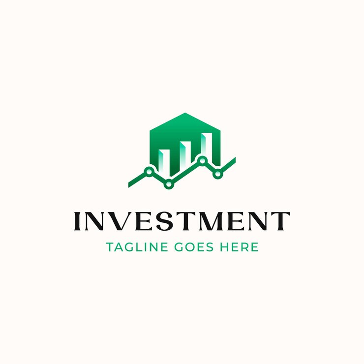 Huis gebouw grafiek Logo investering Logo sjabloon geïsoleerd op witte achtergrond