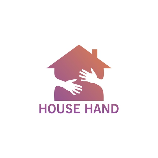 Huis Hand Logo sjabloonontwerp