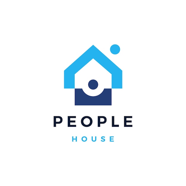 Huis huis mensen menselijk team werk familie logo vector pictogram illustratie