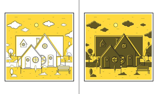 Huis illustratie moderne stijl plat ontwerp