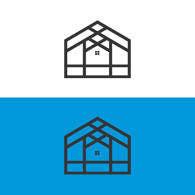 huis lijn pictogram vector ontwerpsjabloon en ilustration met bewerkbare