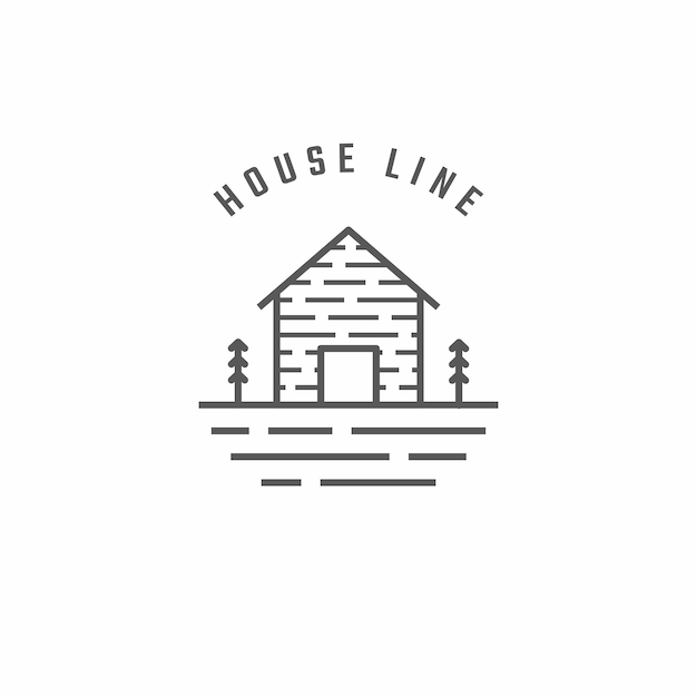 Huis lijntekeningen logo