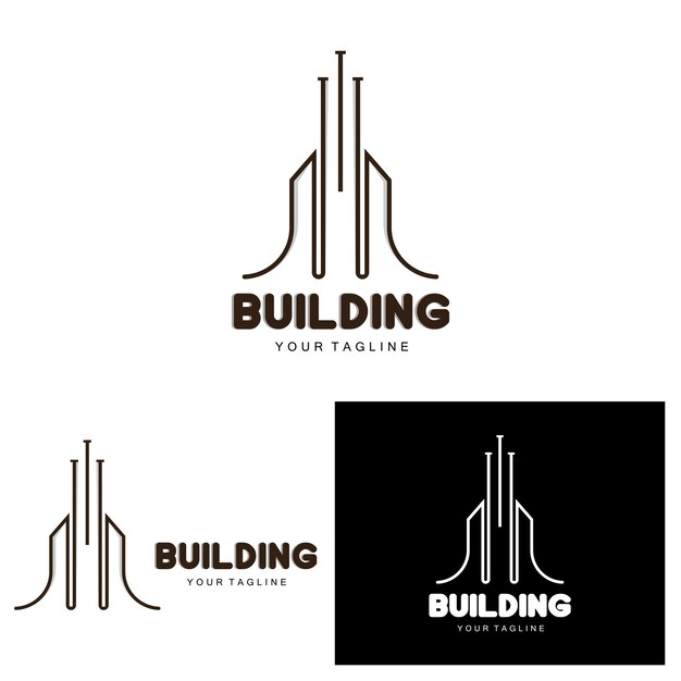 Huis Logo Gebouw Meubelontwerp Bouw Vector Vastgoed Merk Icoon Vastgoed Huisvesting