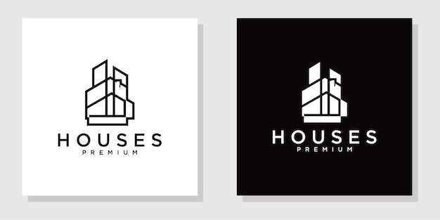 Huis-logo. Huis symbool geometrische stijl geïsoleerd op een witte achtergrond. Bruikbaar voor onroerend goed.