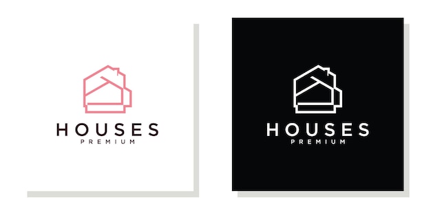 Huis-logo. Huis symbool geometrische stijl geïsoleerd op een witte achtergrond. Bruikbaar voor onroerend goed.