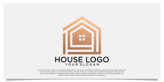 Huis logo ontwerp eenvoudig concept Premium Vector deel 2