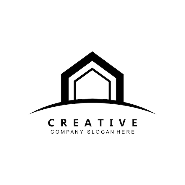 Huis logo sjabloon vector voor interieur ontwerp bedrijf