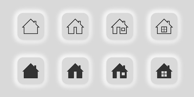 Huis pictogram Home pagina app knop illustratie symbool Sign hypotheek vector