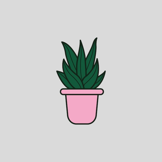 Huis plant in pot pictogram ontwerp geïsoleerd object