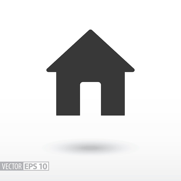 Huis plat pictogram teken huis vector logo voor webdesign mobiel en infographics