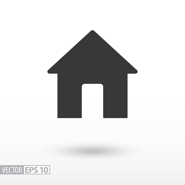 Vector huis plat pictogram teken huis vector logo voor webdesign mobiel en infographics