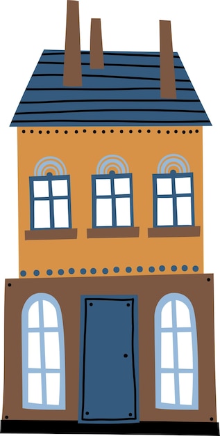 Vector huis platte illustratie sweet home vector graphics