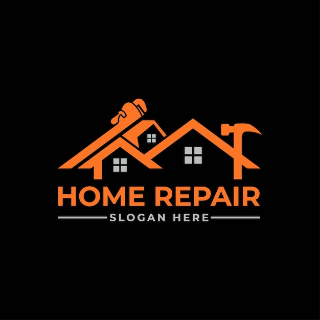 huis reparatie, dakbedekking, verbouwing, klusjesman logo