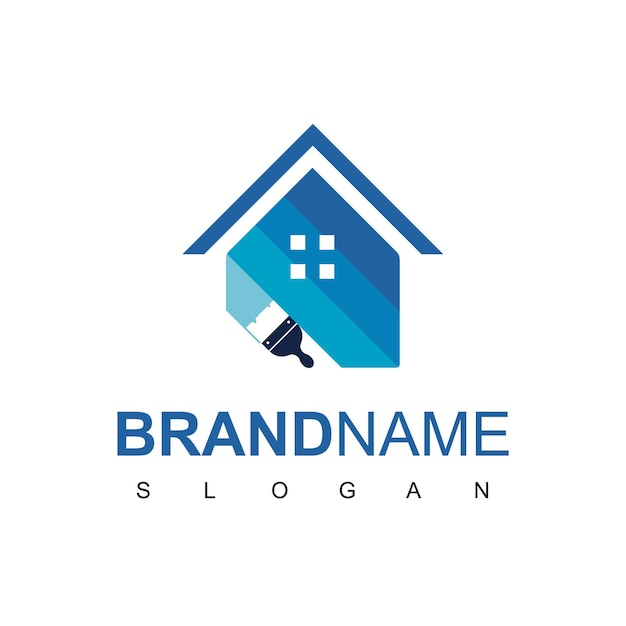 Huis schilderij Logo Design Vector