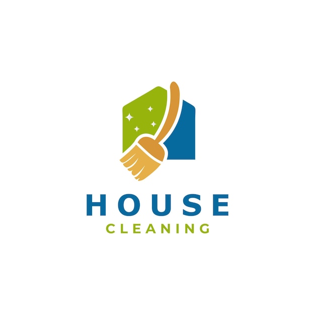 Huis schoonmaak service logo