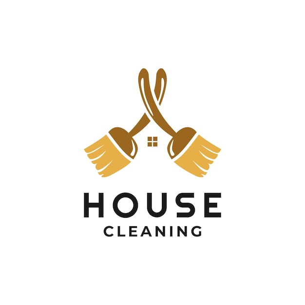 Huis schoonmaak service logo