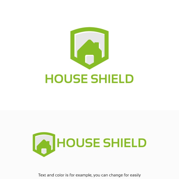 Huis shield logo ontwerpsjabloon