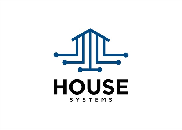 huis thuis systeem draadloze verbinding logo technologie