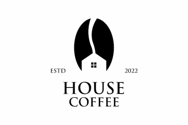 Huis van koffie logo ontwerp