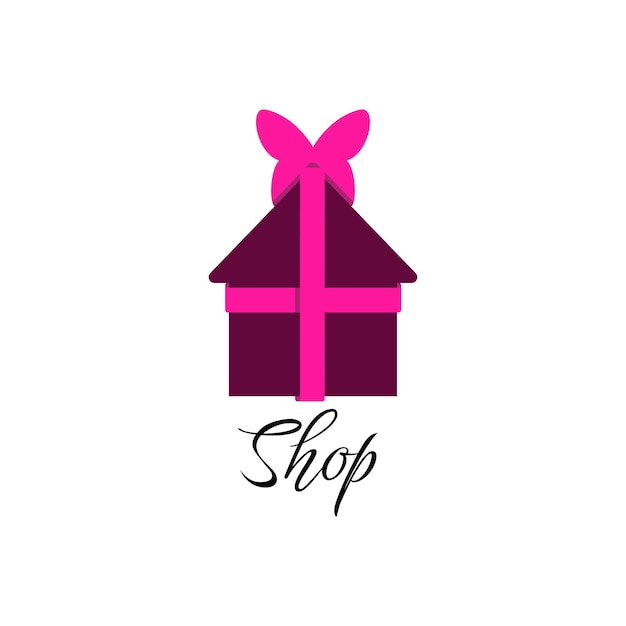 Huis van mode winkel logo ontwerpsjabloon
