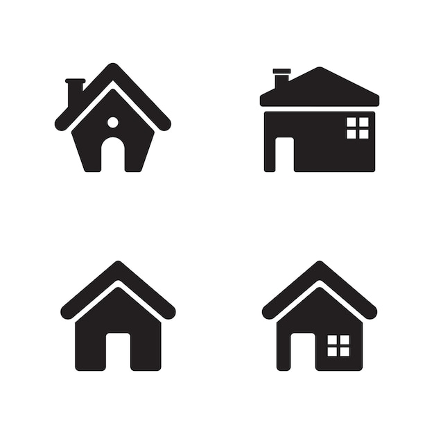 Huis vector pictogram illustratie ontwerp