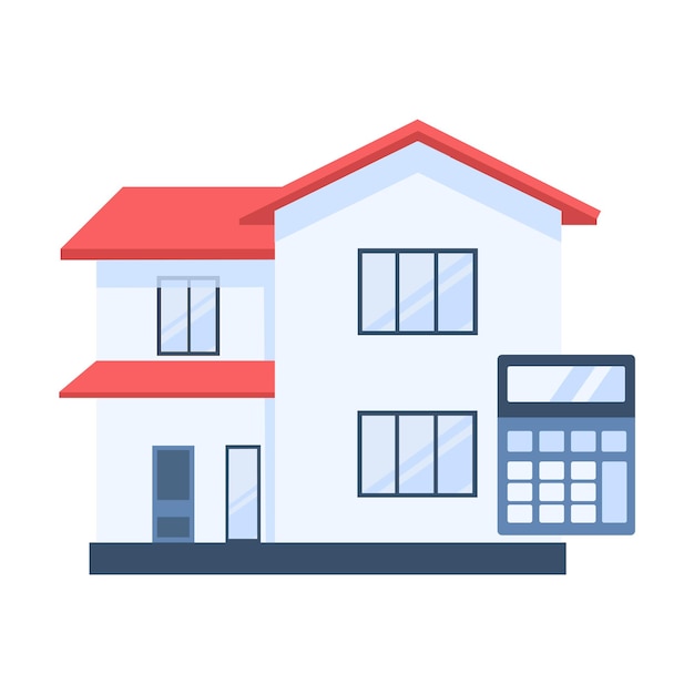 Huis vector pictogram in vlakke stijl geïsoleerd op een witte achtergrond.
