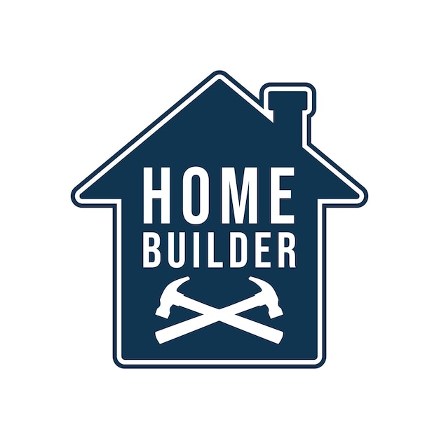 Huisbouwer eenvoudig logo concept
