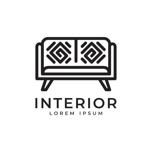 Huisdecoratie interieur logo ontwerp