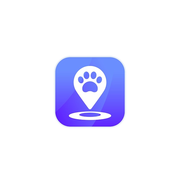 Huisdier tracking vector icoon voor apps